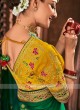 Satin Silk Green Color Saree